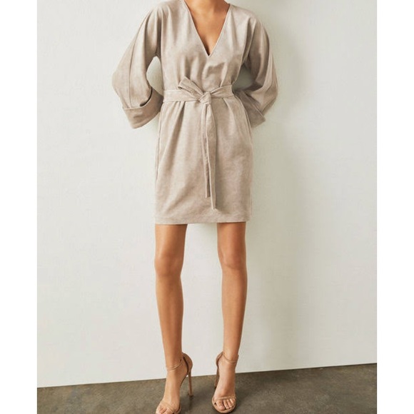 BCBGMaxAzria Dresses & Skirts - BCBG MAX AZRIA FAUX-SUEDE MINI DRESS